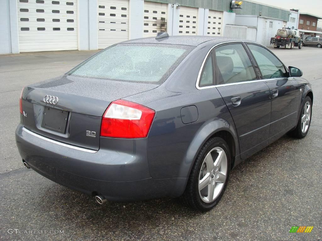 2004 A4 3.0 quattro Sedan - Dolphin Grey Metallic / Ebony photo #10