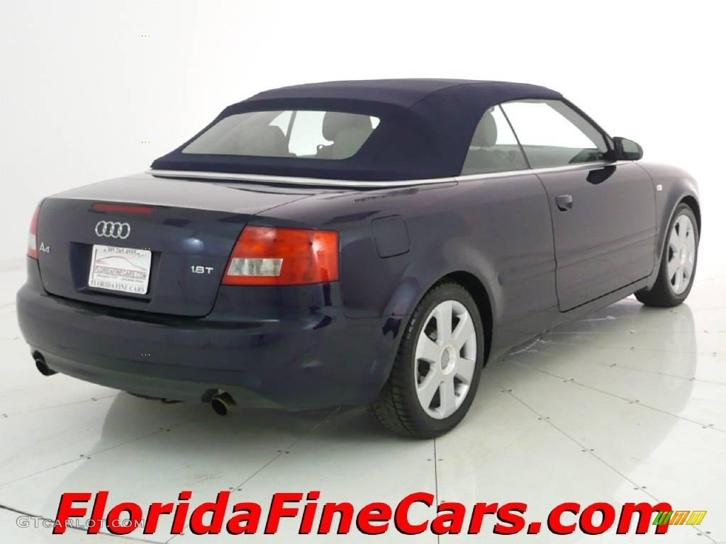 2006 A4 1.8T Cabriolet - Moro Blue Pearl Effect / Platinum photo #9