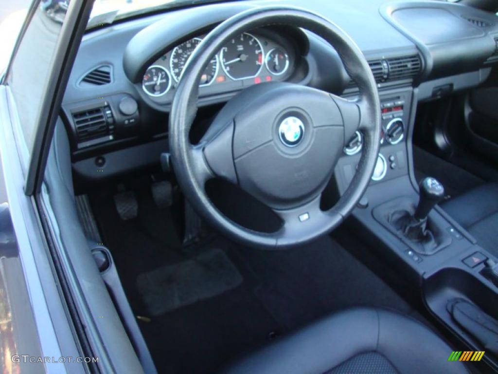 Black Interior 2000 BMW Z3 2.3 Roadster Photo #42338304