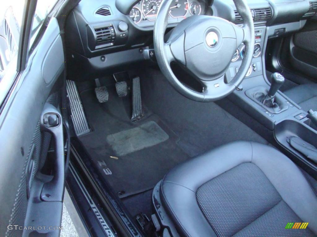 Black Interior 2000 BMW Z3 2.3 Roadster Photo #42338319