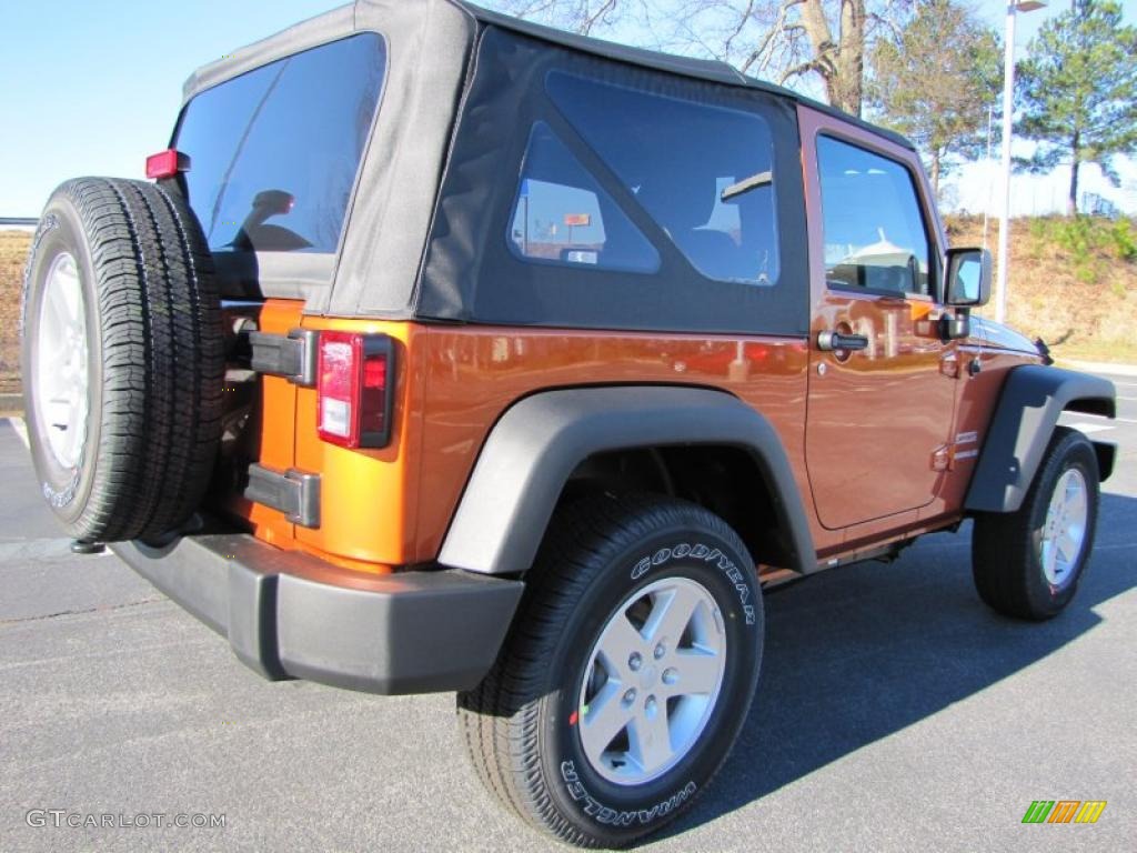 2011 Wrangler Sport S 4x4 - Mango Tango Pearl / Black photo #3