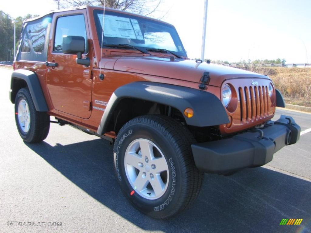 2011 Wrangler Sport S 4x4 - Mango Tango Pearl / Black photo #4