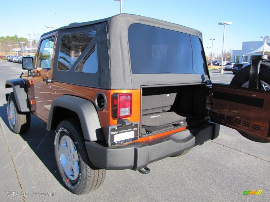 2011 Wrangler Sport S 4x4 - Mango Tango Pearl / Black photo #8