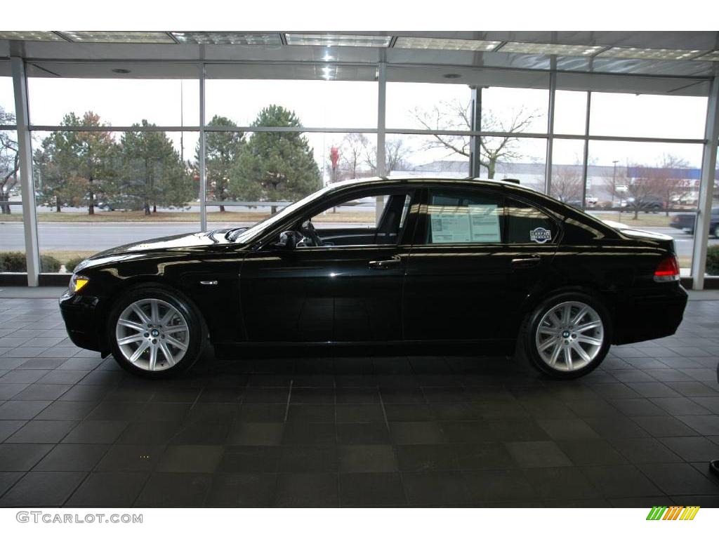 2006 7 Series 750i Sedan - Black Sapphire Metallic / Black Nasca Leather photo #2