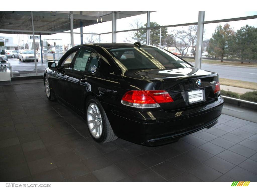 2006 7 Series 750i Sedan - Black Sapphire Metallic / Black Nasca Leather photo #3