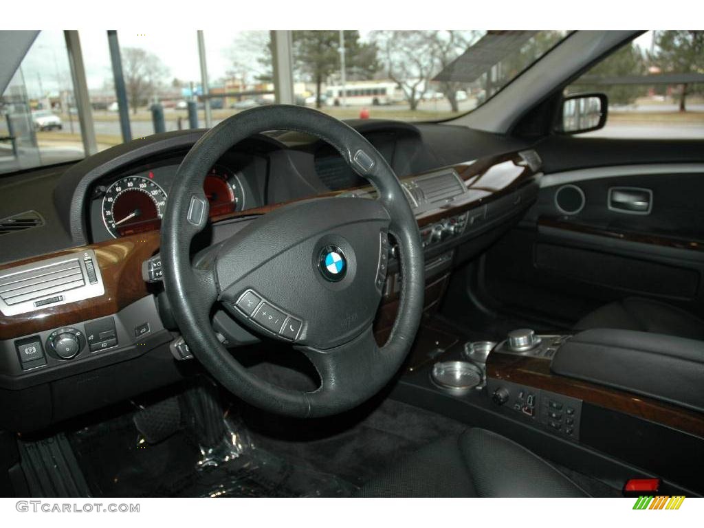2006 7 Series 750i Sedan - Black Sapphire Metallic / Black Nasca Leather photo #10