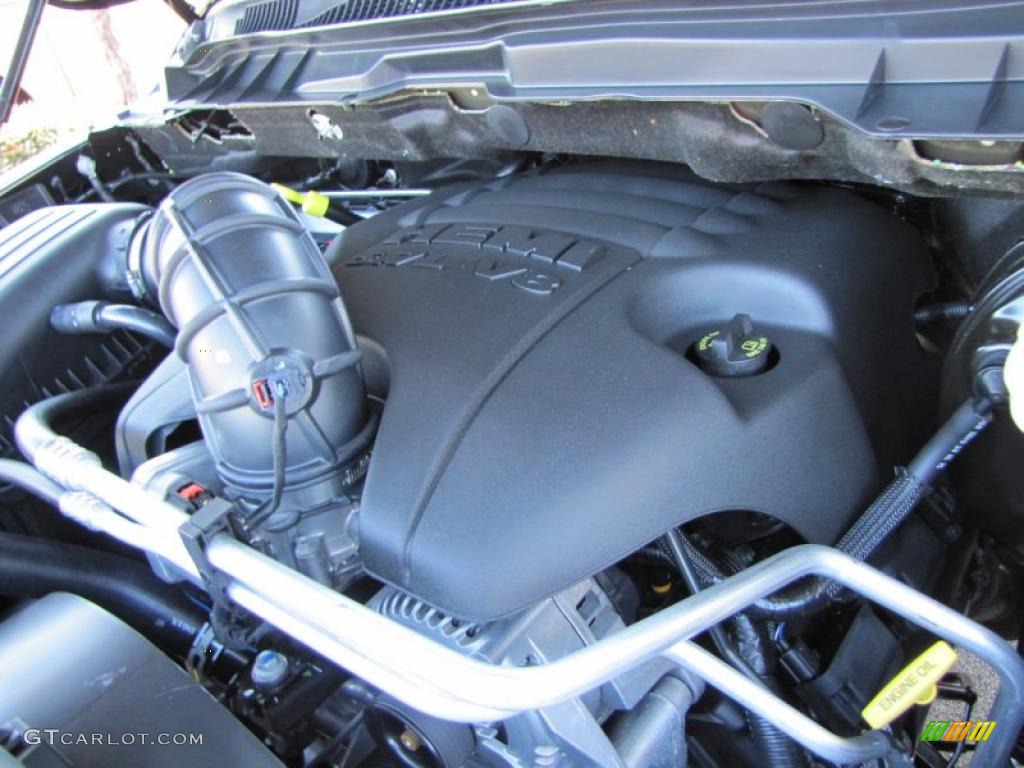 2011 Ram 1500 Sport Crew Cab - Brilliant Black Crystal Pearl / Dark Slate Gray photo #12
