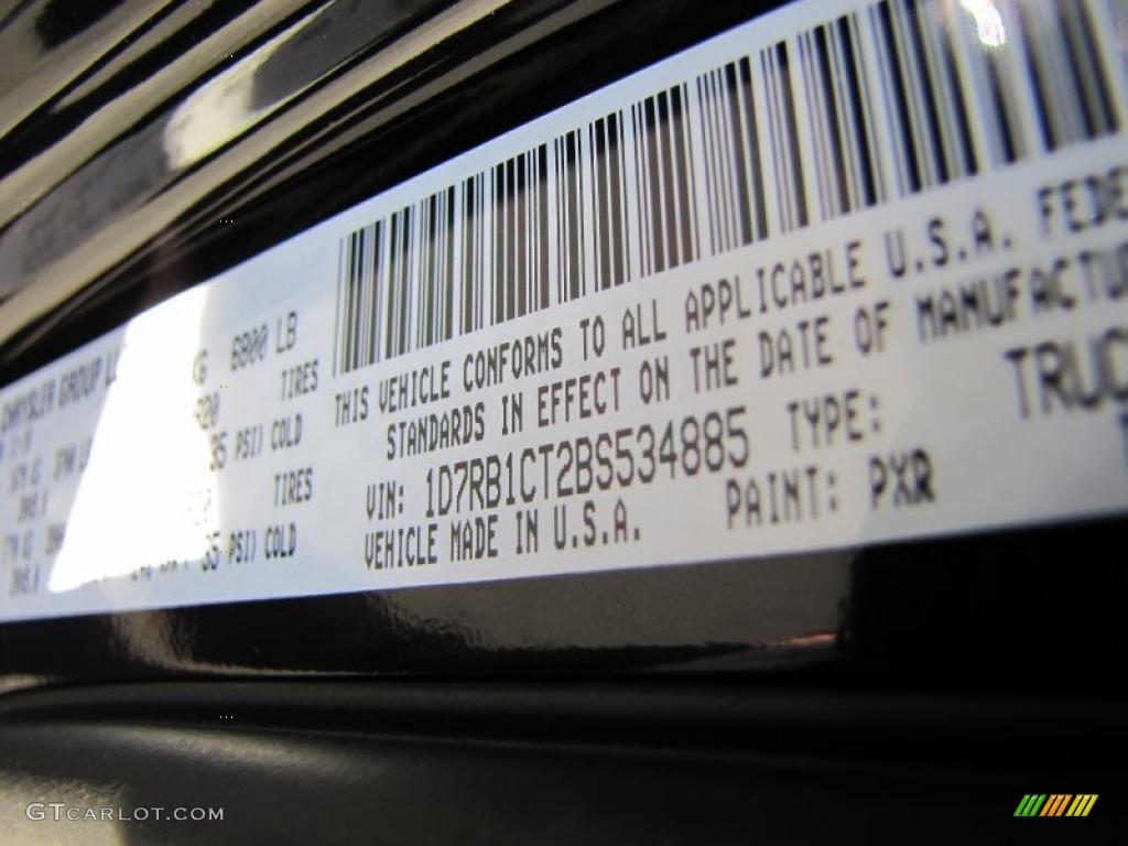 2011 Ram 1500 Sport Crew Cab - Brilliant Black Crystal Pearl / Dark Slate Gray photo #14