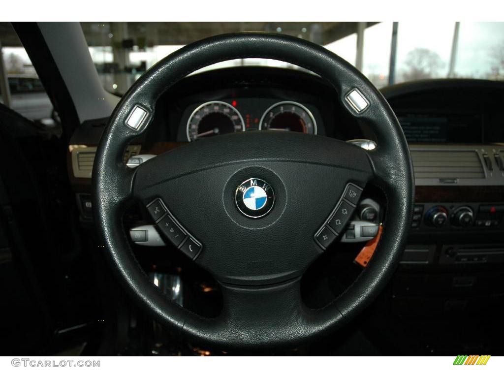 2006 7 Series 750i Sedan - Black Sapphire Metallic / Black Nasca Leather photo #20