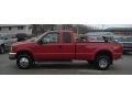 2000 Red Ford F350 Super Duty Lariat Extended Cab 4x4 Dually  photo #2