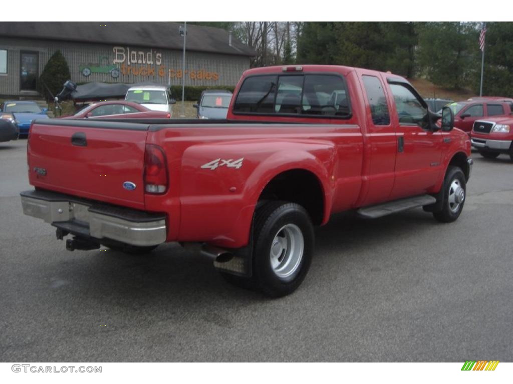 2000 F350 Super Duty Lariat Extended Cab 4x4 Dually - Red / Medium Parchment photo #4