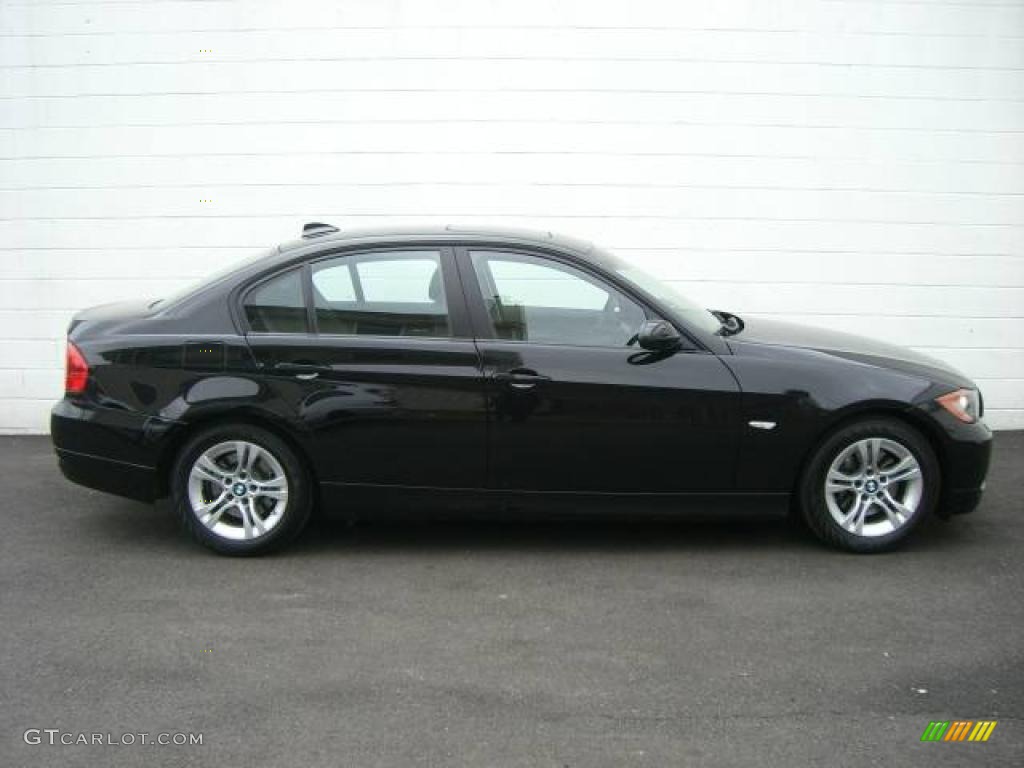 2008 3 Series 328i Sedan - Jet Black / Black photo #6