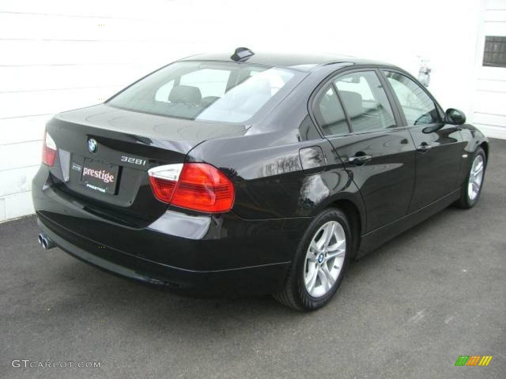 2008 3 Series 328i Sedan - Jet Black / Black photo #7