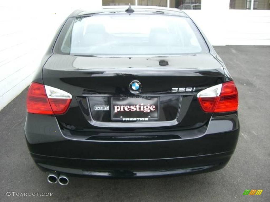 2008 3 Series 328i Sedan - Jet Black / Black photo #8