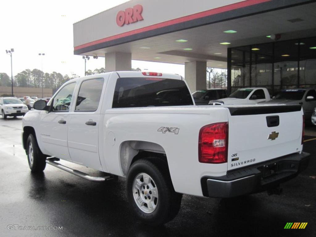 2008 Silverado 1500 LTZ Crew Cab 4x4 - Summit White / Light Titanium/Ebony Accents photo #3