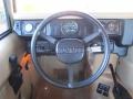 1993 Hummer H1 Black/Beige Interior Steering Wheel Photo
