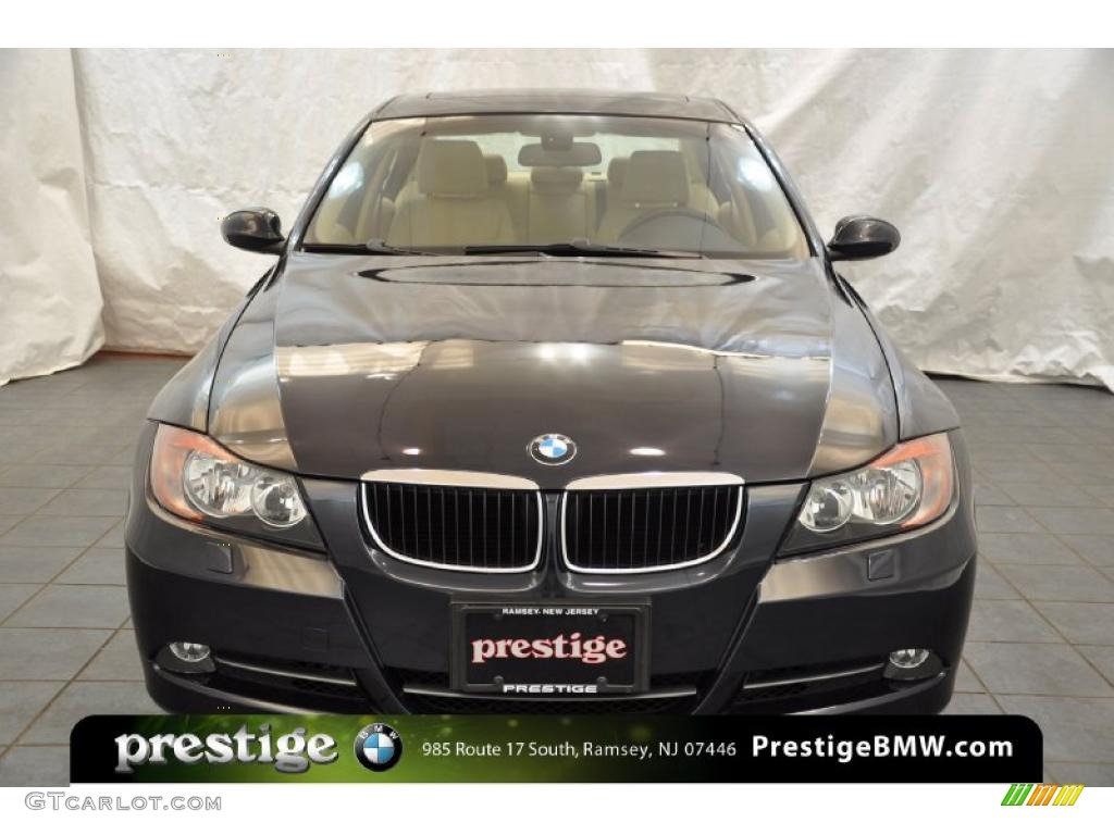 2008 3 Series 328xi Sedan - Monaco Blue Metallic / Beige photo #6