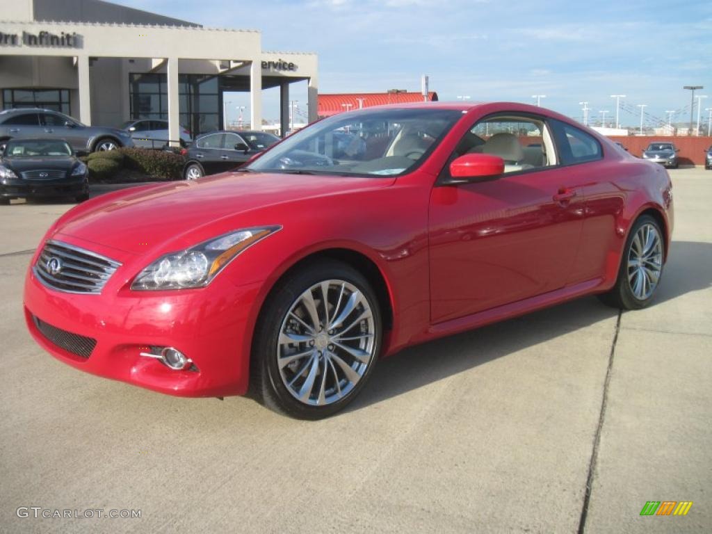 Vibrant Red 2011 Infiniti G 37 Journey Coupe Exterior Photo #42344340