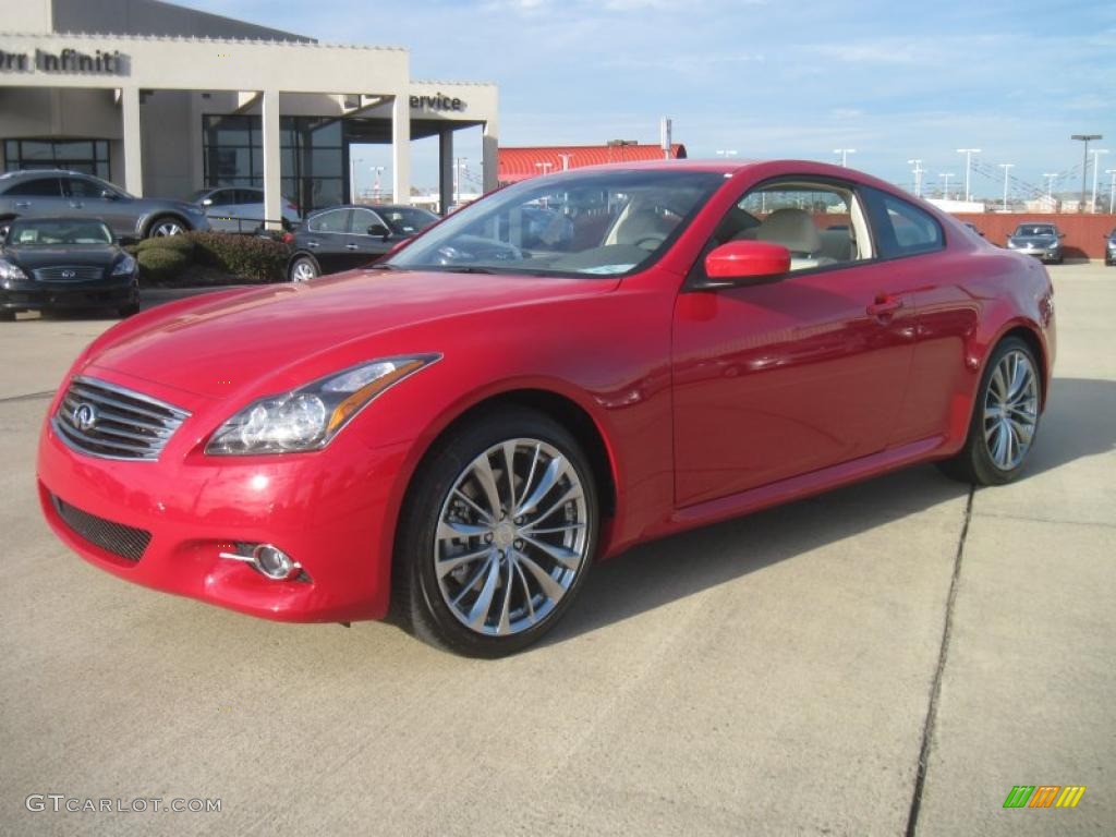 2011 G 37 Journey Coupe - Vibrant Red / Wheat photo #1