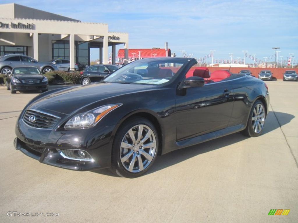 2011 G 37 Limited Edition Convertible - Limited Malbec Black / Monaco Red photo #1