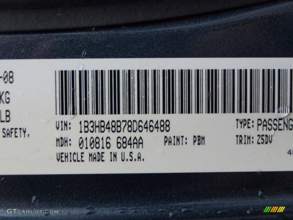2008 Caliber SXT - Steel Blue Metallic / Dark Slate Gray photo #17