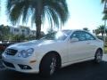 2008 Arctic White Mercedes-Benz CLK 550 Coupe  photo #2