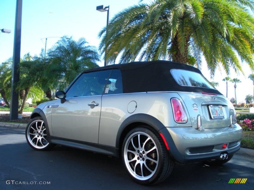 2008 Cooper S Convertible - Pure Silver Metallic / Malt Brown English Leather photo #8