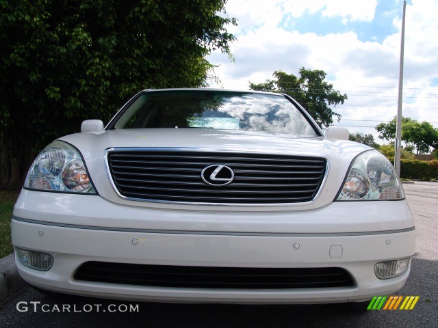 2003 LS 430 Sedan - Crystal White / Ecru photo #3