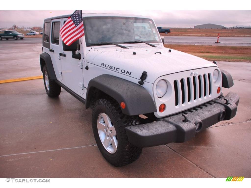 Stone White 2008 Jeep Wrangler Unlimited Rubicon 4x4 Exterior Photo #42350300
