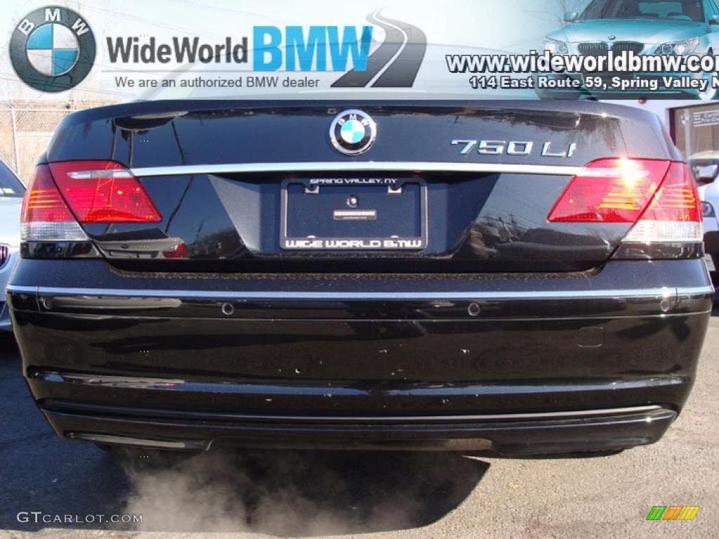 2008 7 Series 750Li Sedan - Black Sapphire Metallic / Cream Beige photo #5