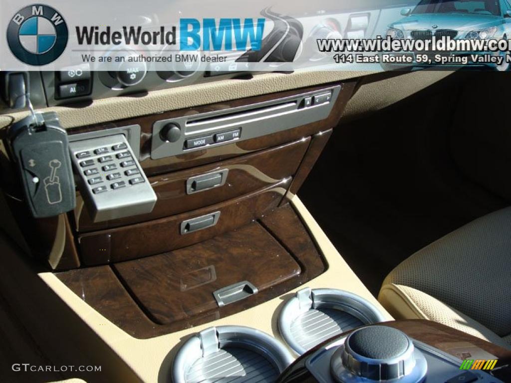 2008 7 Series 750Li Sedan - Black Sapphire Metallic / Cream Beige photo #14