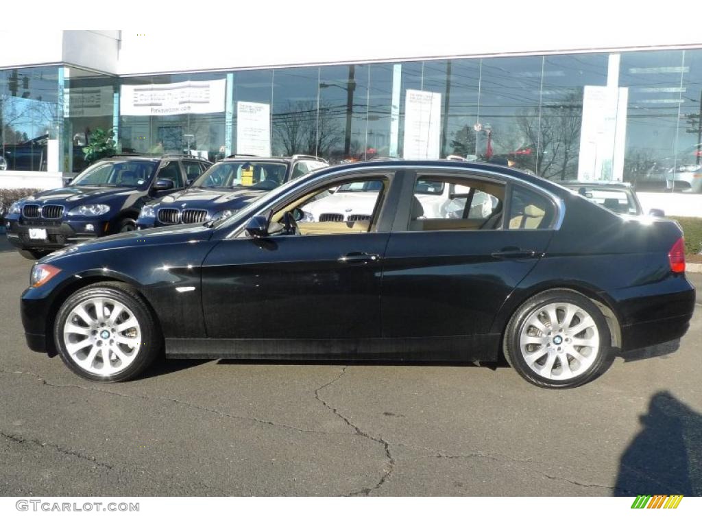 2008 3 Series 335xi Sedan - Jet Black / Beige photo #3