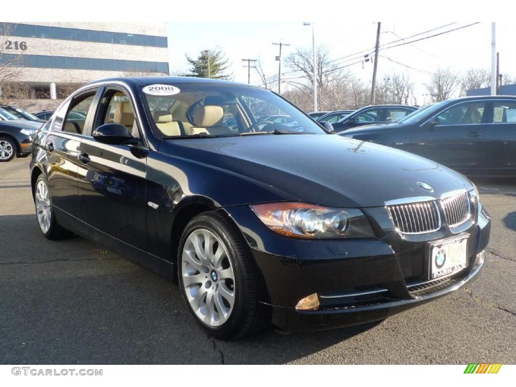2008 3 Series 335xi Sedan - Jet Black / Beige photo #5