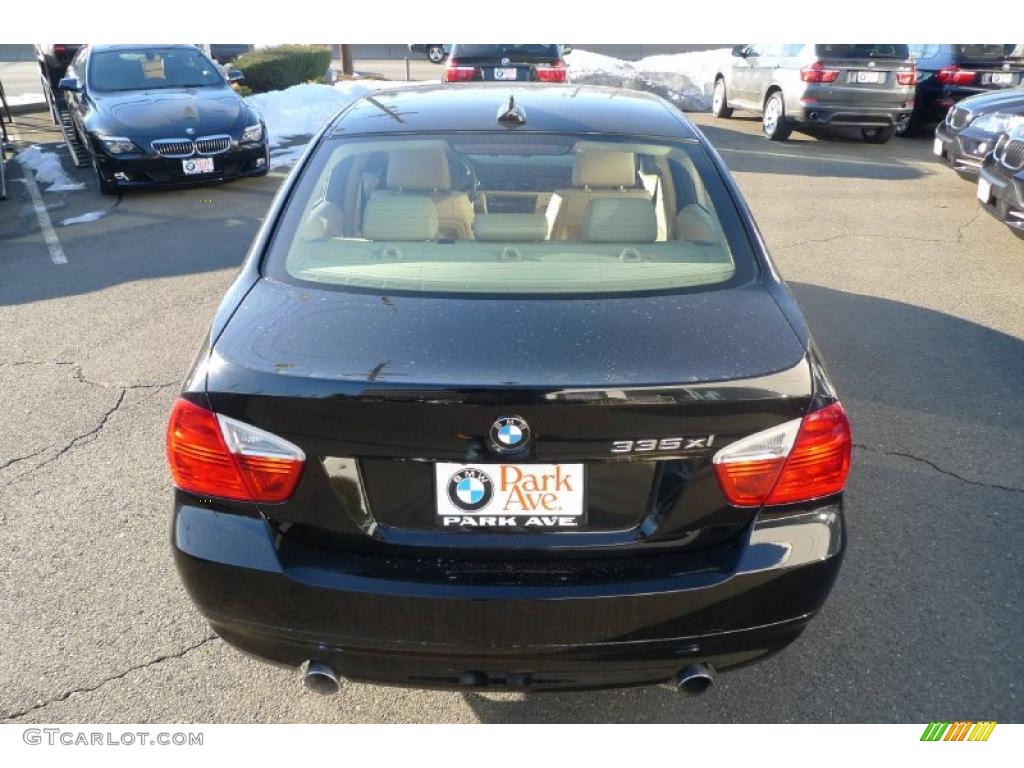 2008 3 Series 335xi Sedan - Jet Black / Beige photo #12