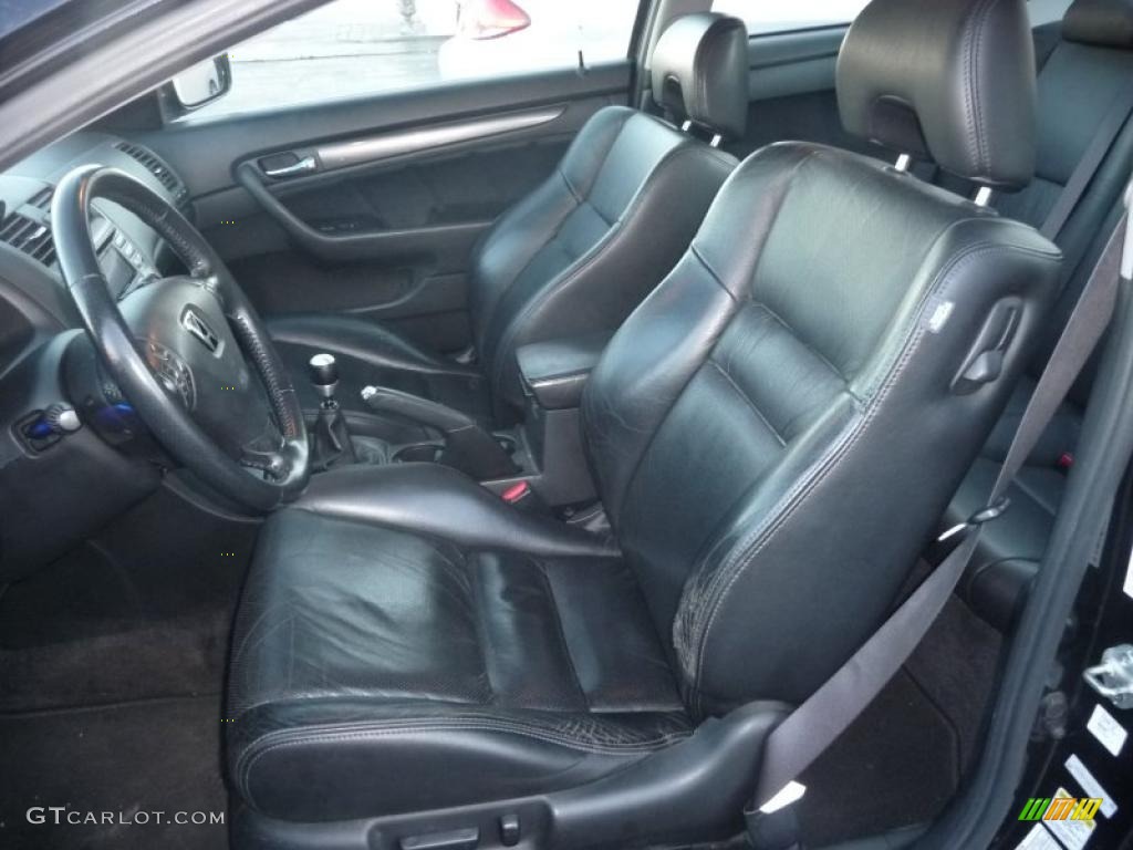 Black Interior 2003 Honda Accord Ex V6 Coupe Photo 42352617