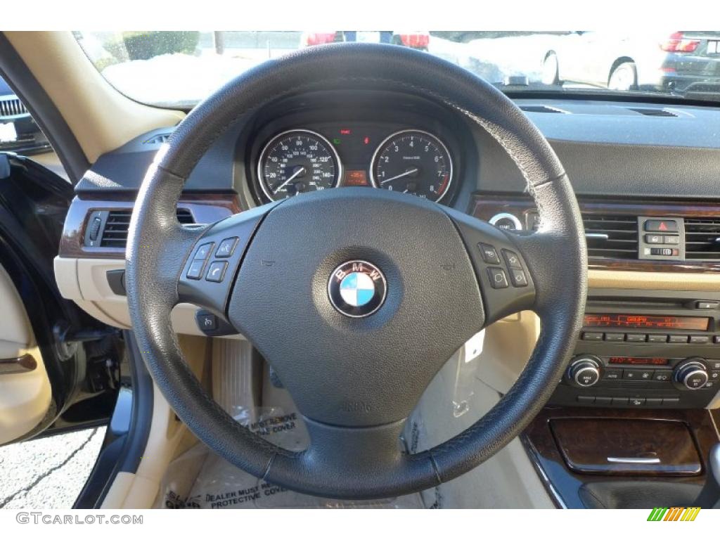 2008 3 Series 335xi Sedan - Jet Black / Beige photo #37