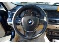 Cream Beige 2010 BMW 5 Series 550i Gran Turismo Steering Wheel