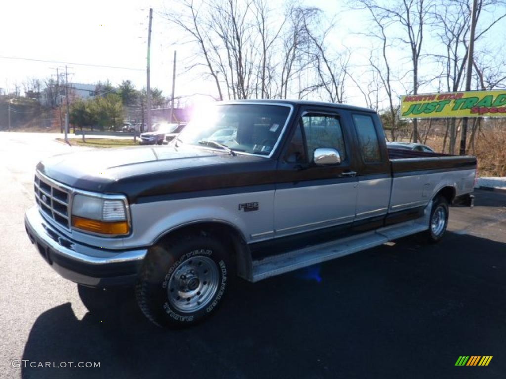 1996 F150 XLT Extended Cab - Silver Frost Metallic / Opal Grey photo #5