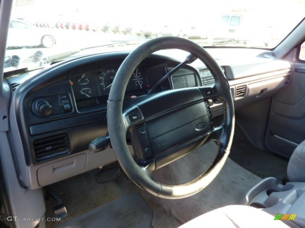 1996 Ford F150 XLT Extended Cab Opal Grey Dashboard Photo #42359825