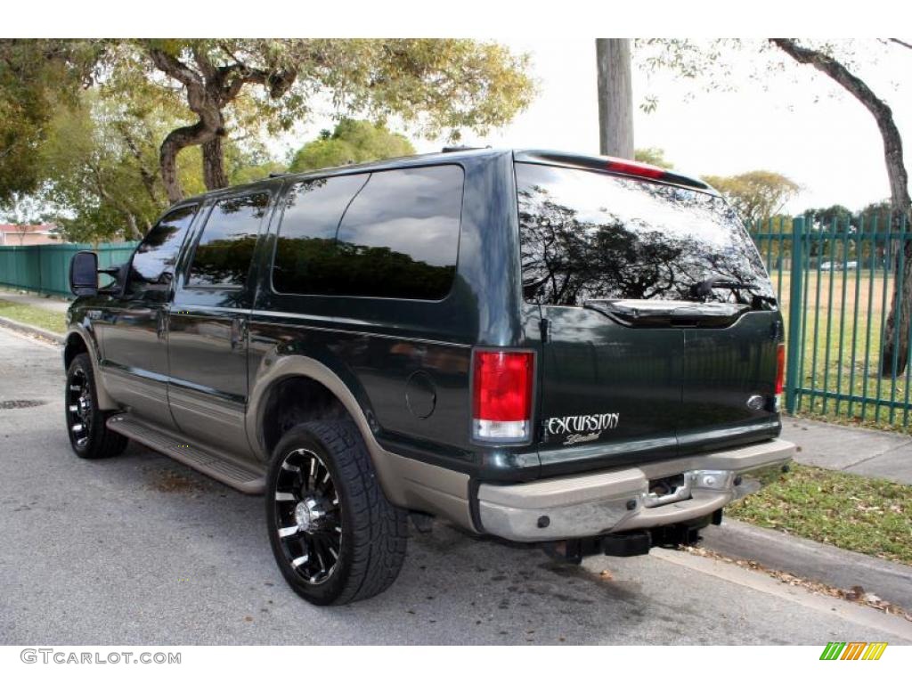 2000 Excursion Limited 4x4 - Dark Green Satin Metallic / Medium Parchment photo #8