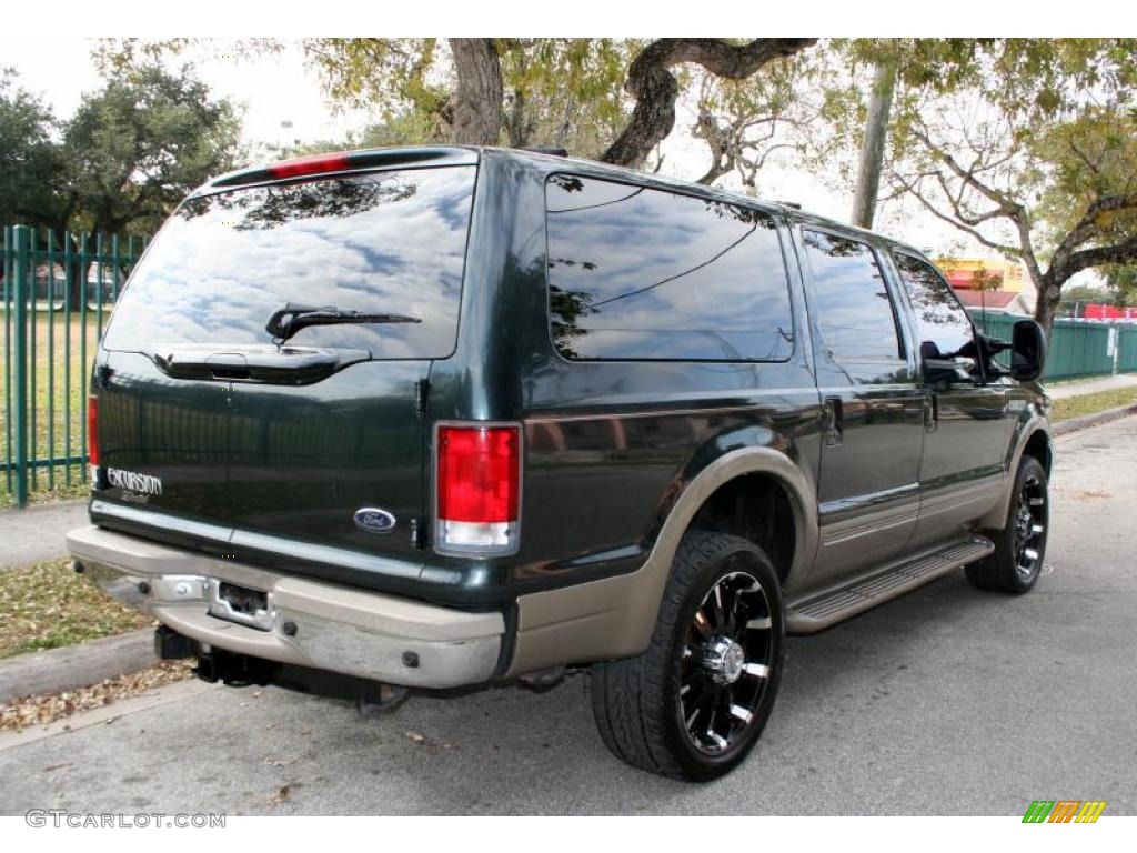 2000 Excursion Limited 4x4 - Dark Green Satin Metallic / Medium Parchment photo #9