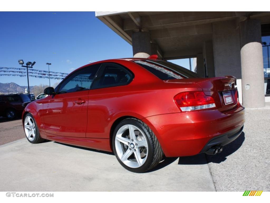 2009 1 Series 135i Coupe - Sedona Red Metallic / Black photo #4