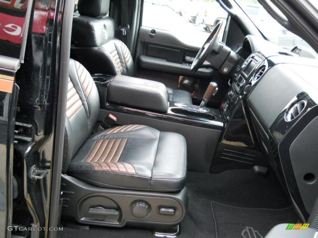 Black/Dusted Copper Interior 2008 Ford F150 Harley-Davidson SuperCrew Photo #42368473