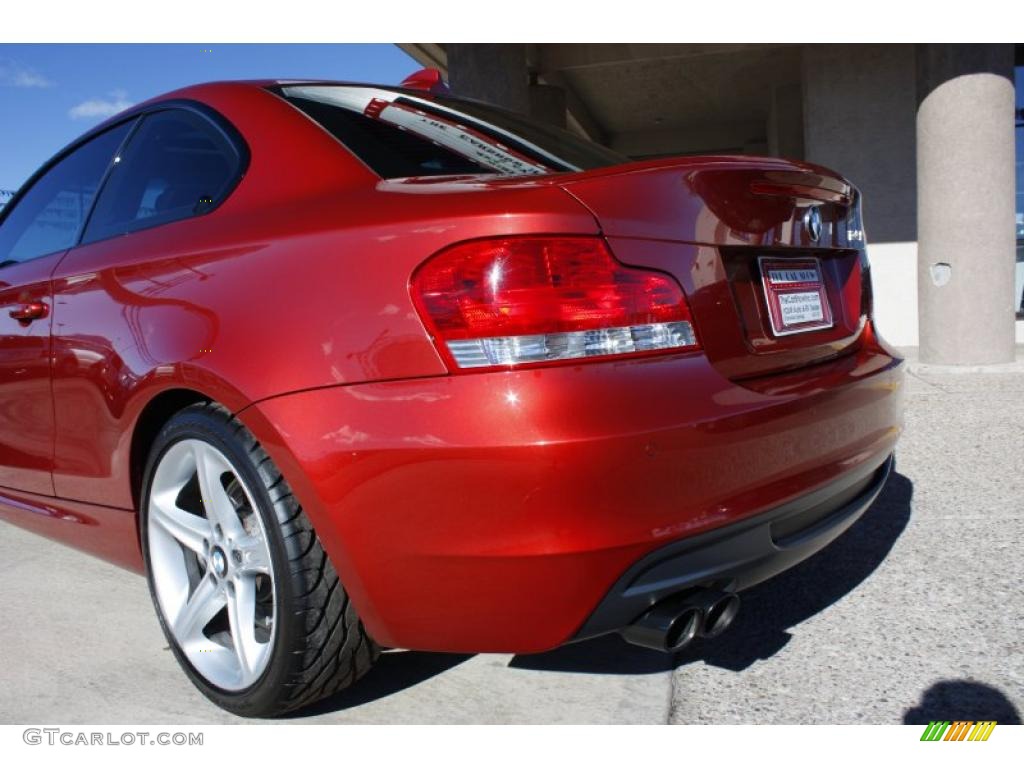 2009 1 Series 135i Coupe - Sedona Red Metallic / Black photo #19