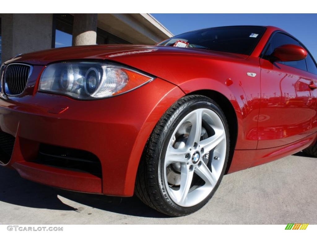 2009 1 Series 135i Coupe - Sedona Red Metallic / Black photo #21