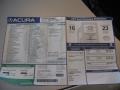 2010 Acura ZDX AWD Advance Window Sticker