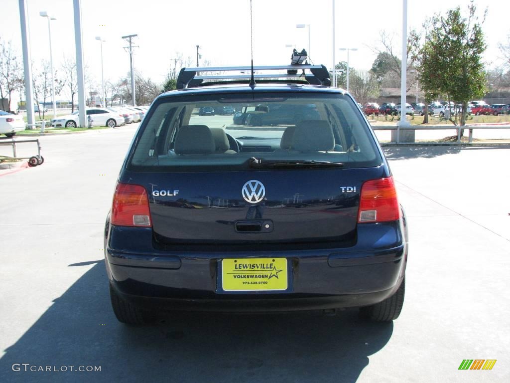 2005 Golf GLS TDI 4 Door - Indigo Blue Metallic / Beige photo #4