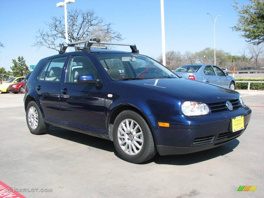 2005 Golf GLS TDI 4 Door - Indigo Blue Metallic / Beige photo #7