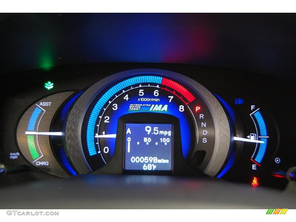 2010 Honda Insight Hybrid EX Gauges Photo #42376843