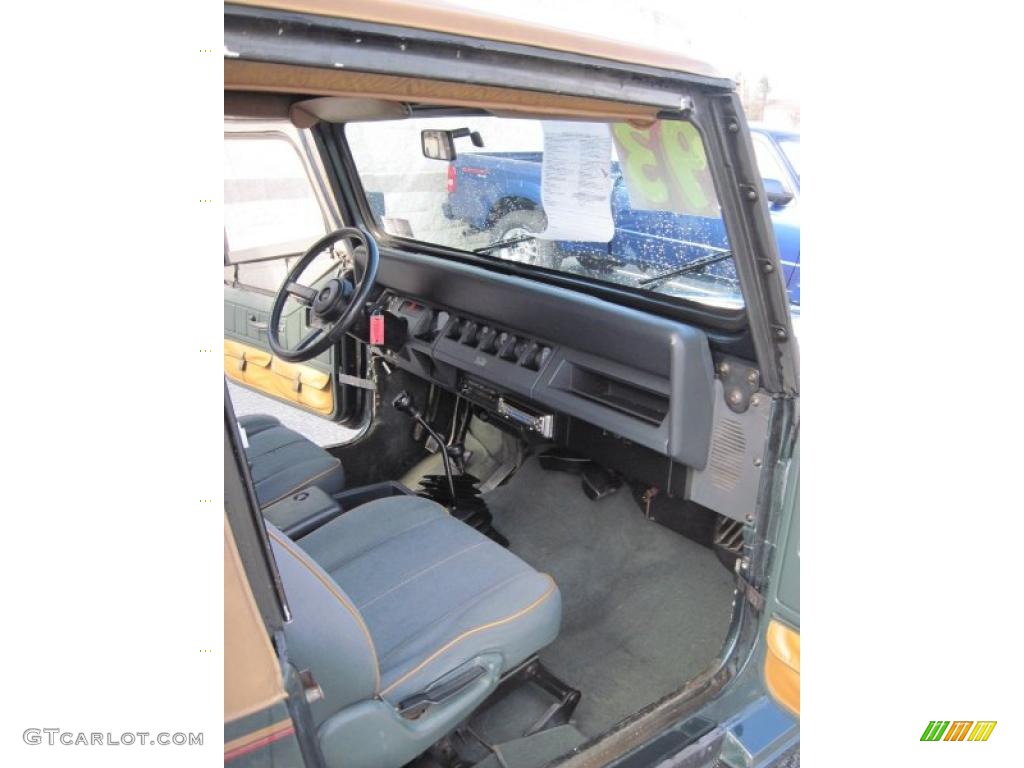 1993 Wrangler Sahara 4x4 - Hunter Green Metallic / Camel photo #5